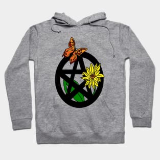 Butterfly and Sunflower Pentacle Hoodie